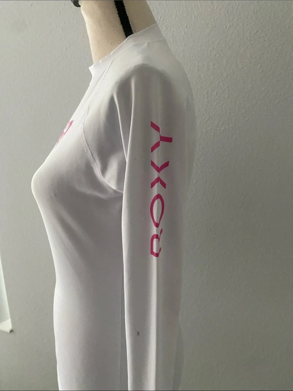 ROXY Big Girls Whole Hearted Long Sleeve White Rashguard | L